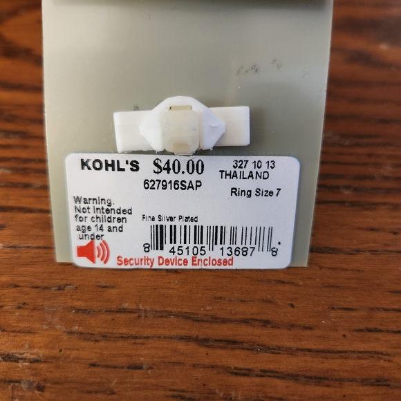 Kohl's Silver Ring with Blue Gemstone - Picture 4 of 4